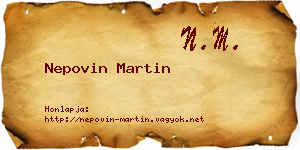 Nepovin Martin névjegykártya